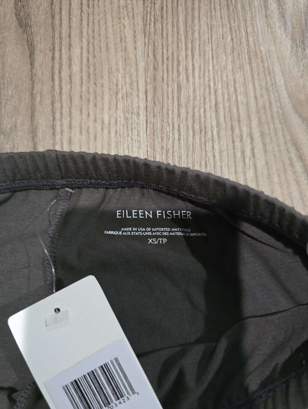 Eileen Fisher Charcoal Pull-On Leggings - Picture 3 of 5